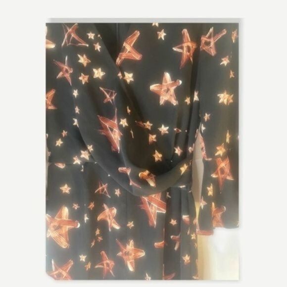 Topshop Star Romper Shorts Black Copper Print Size 4 - Picture 7 of 11